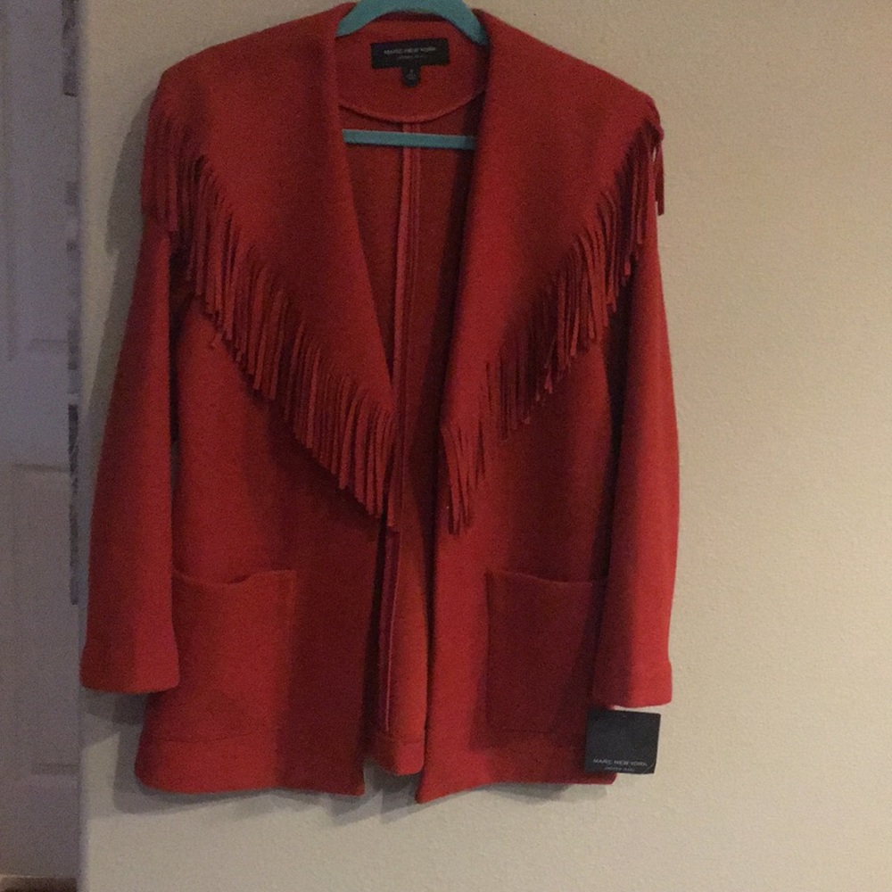 Marc New York fringed coat size small